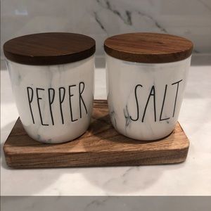 Rae Dunn marble  salt pepper canister